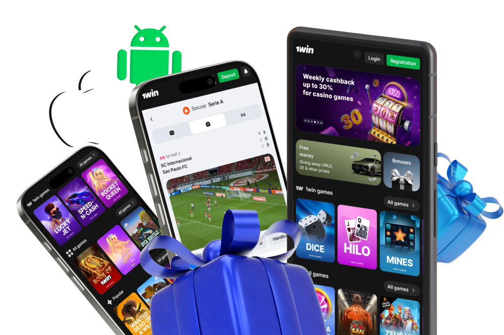 The 1win app provides mobile access to the casino and sports betting on Android and iOS
