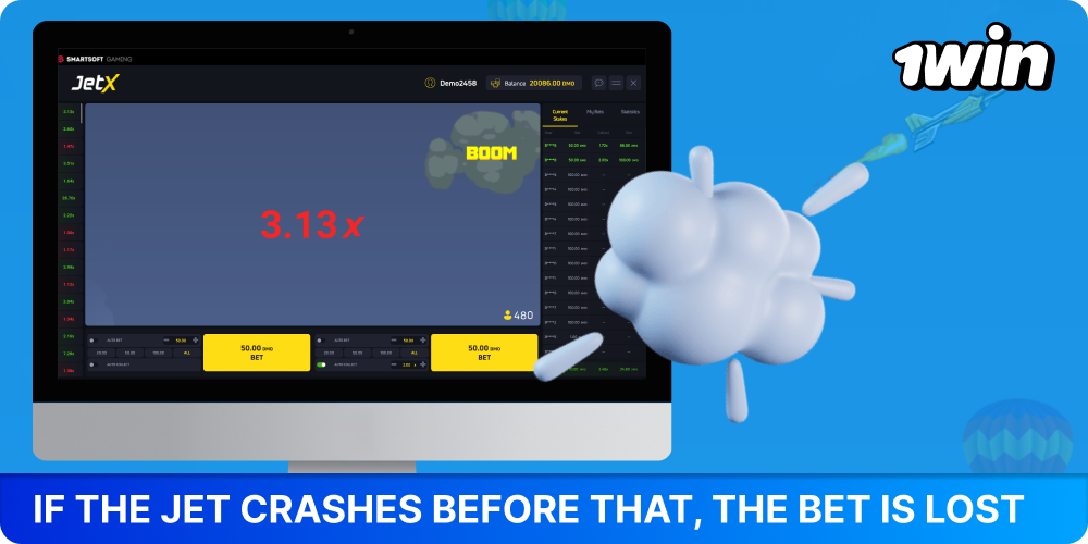 If the plane crashes before you withdraw, your bet will be lost