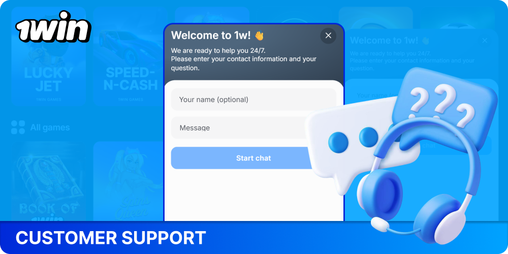 1win's customer support team is available 24/7