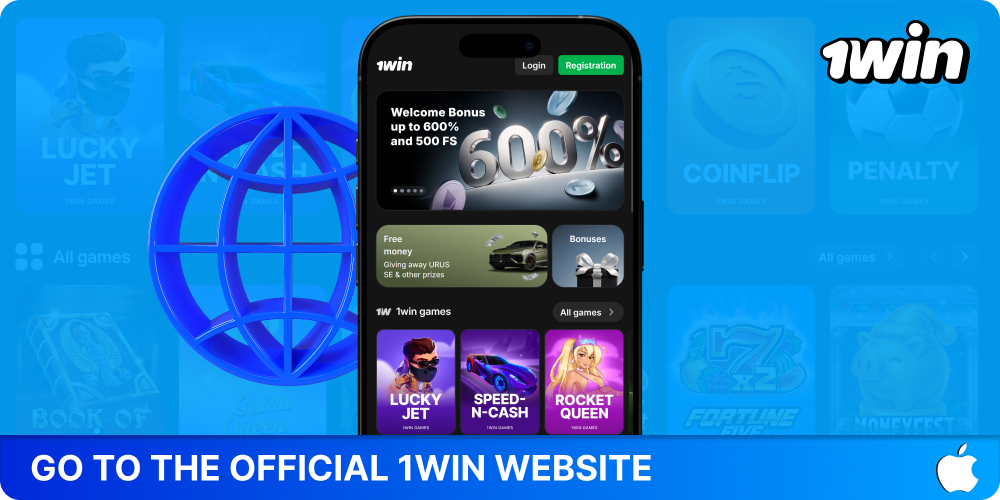 Visit the official 1win website to download the app for iOS