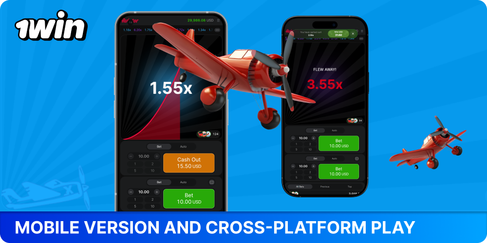 Aviator 1win is available on iOS and Android, offering a cross-platform mobile gaming experience