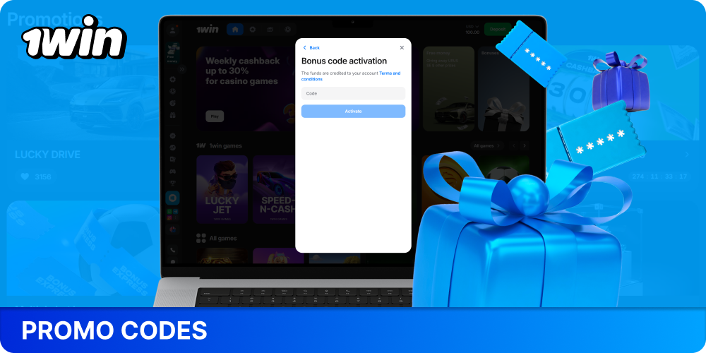 1win promo codes offer bonuses, free spins, or cashback when you sign up or make a deposit
